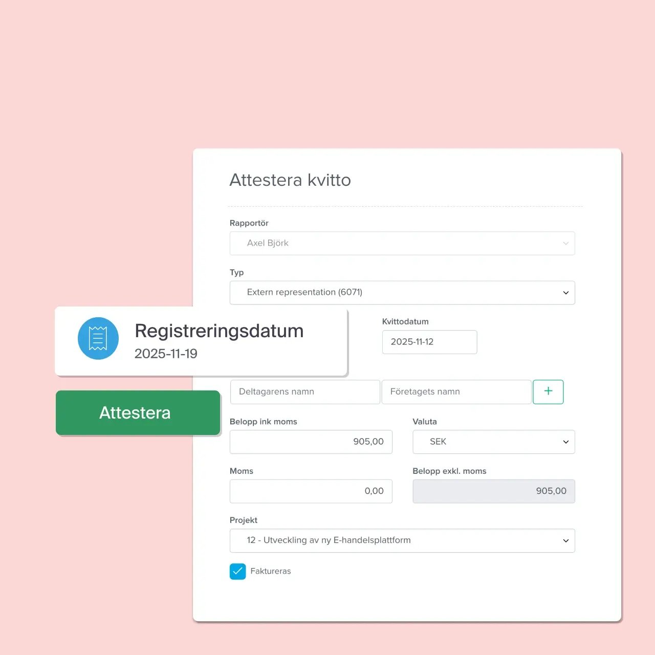 Automatisera flödet från utlägg till lön och bokföring