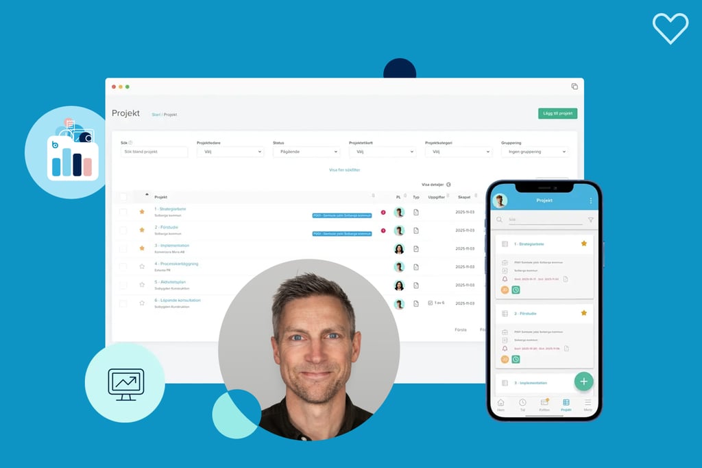 Demo av hur projektkoordinering funkar i Blikk