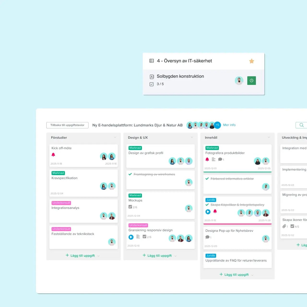 Projektverktyg och uppgiftshantering för konsulter