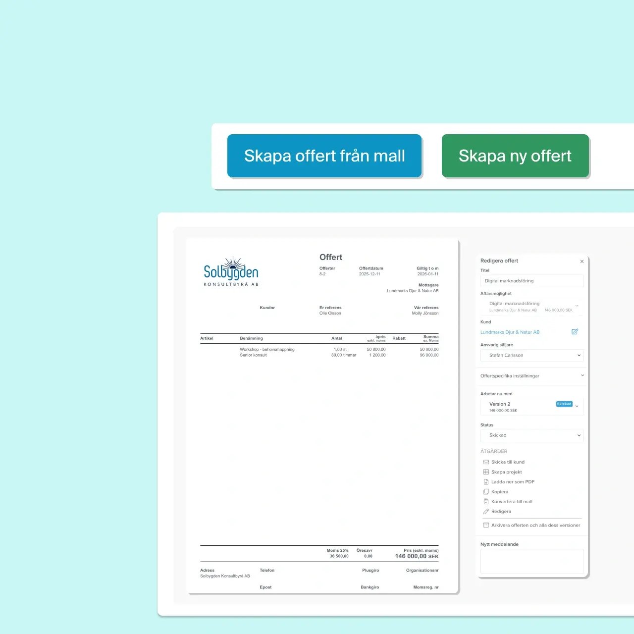 Skicka ut offerter med Blikks offertverktyg