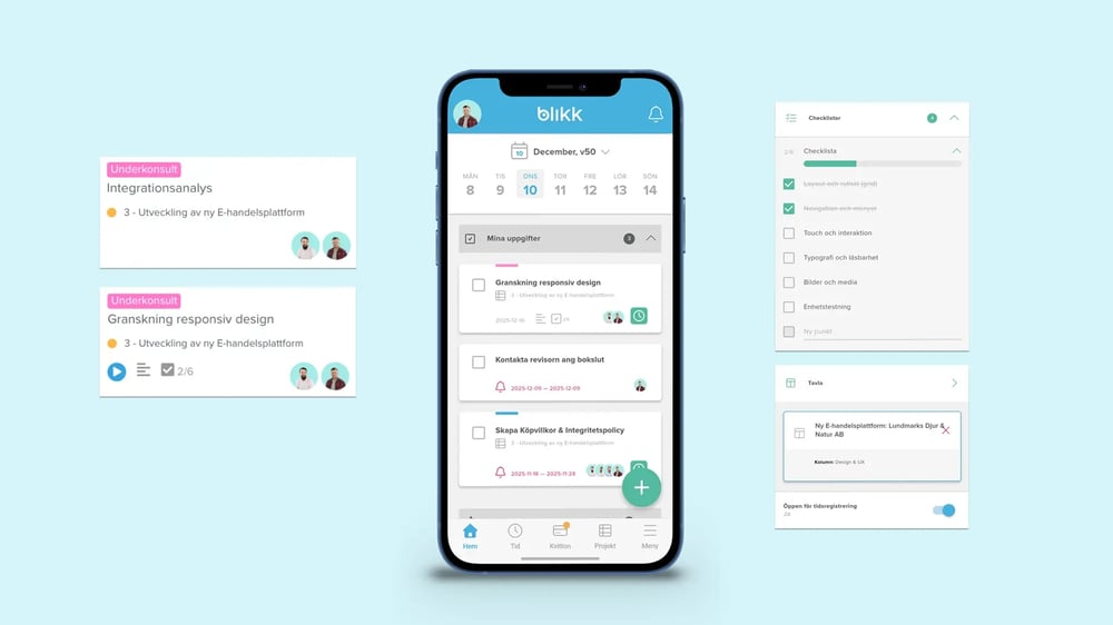 Uppgiftstavlor och to do-listor i mobilappen