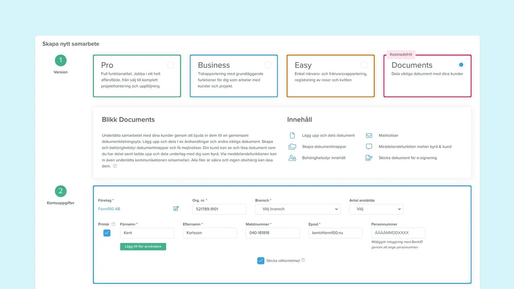 Bjud in och samarbeta med era kunder i Blikks partnerportal