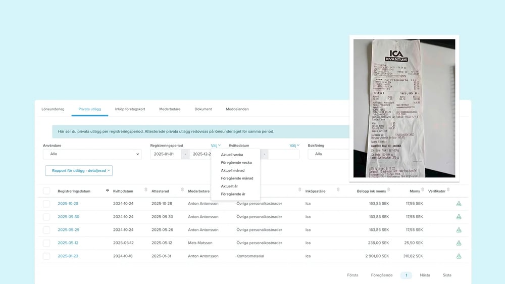 Digital kvittohantering och bokföring